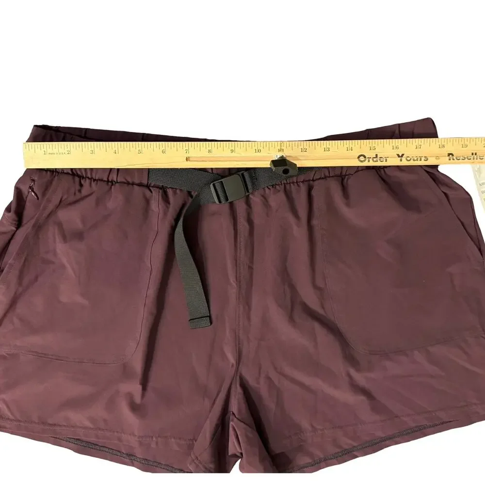 Z by Zella Eggplant Dark Purple Take A Hike Workout Shorts size XL NEW Tags - Picture 5 of 13